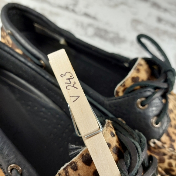 Sperry Top-Sider Women's Cheetah Print Boat Shoe Tan Multi Leather Loafers V243 - Picture 12 of 12